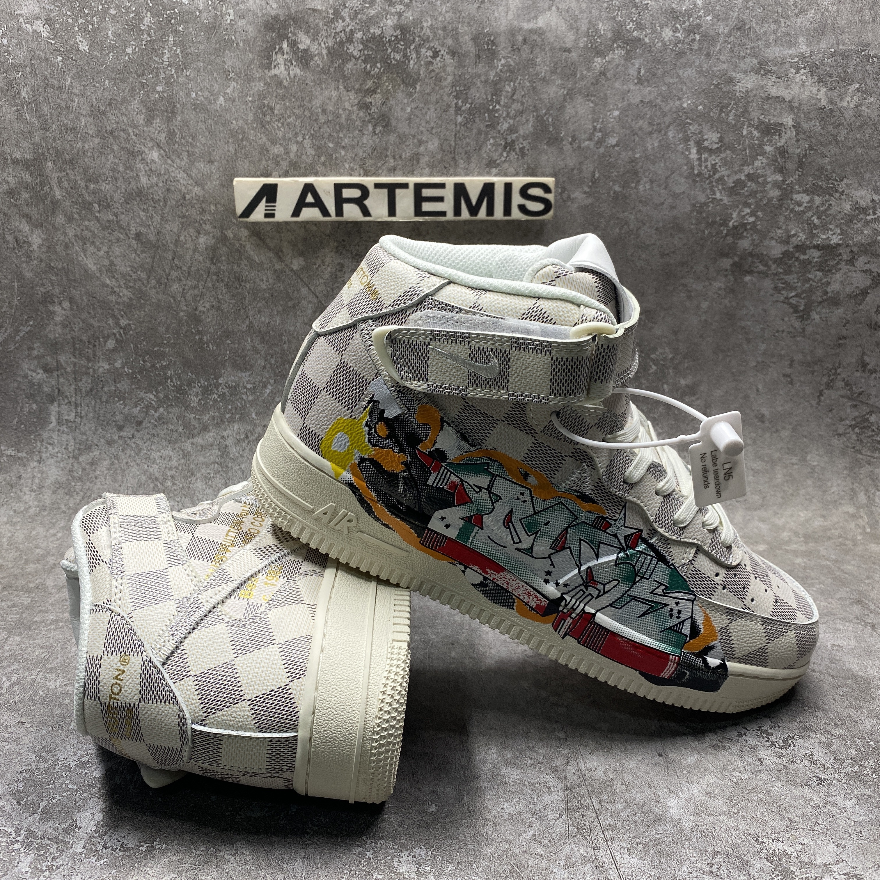 1V x Nike Air Force 1 Mid By Virgil Abloh Graffiti