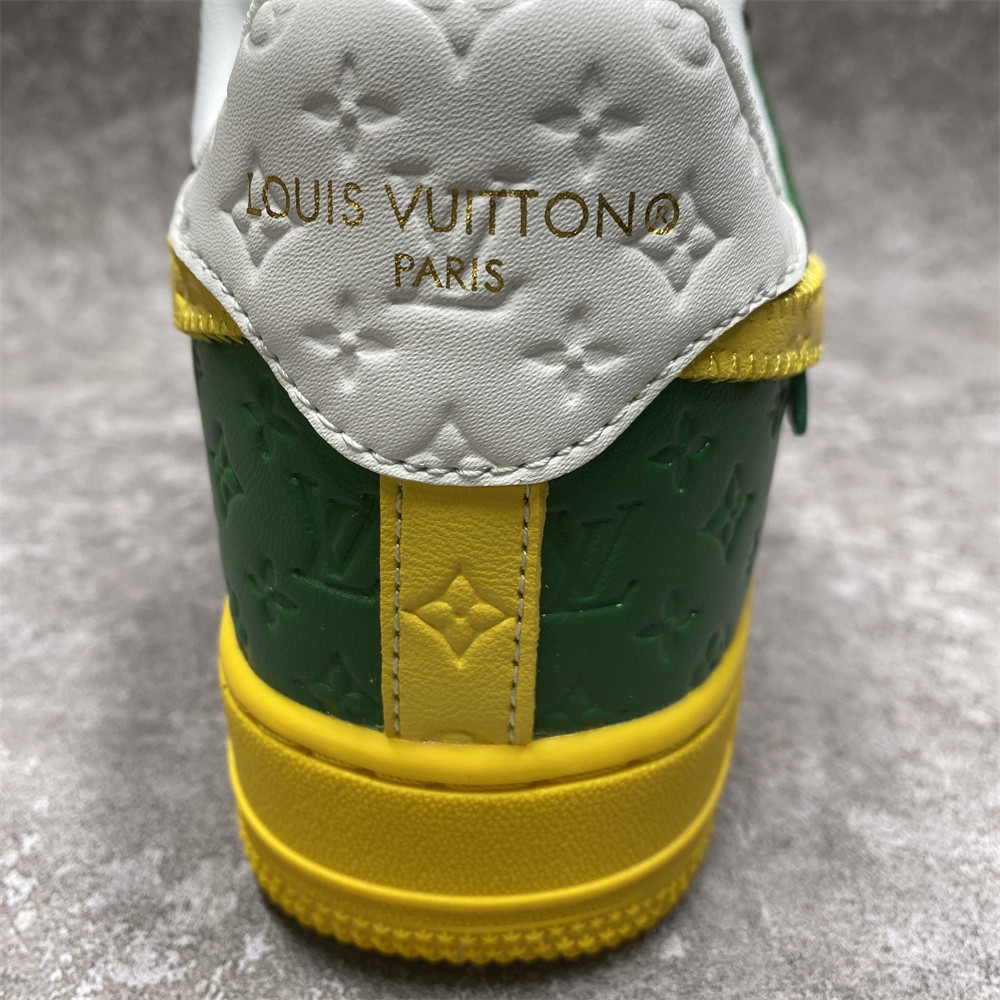 LV x Nike Air Force 1 yellow blue