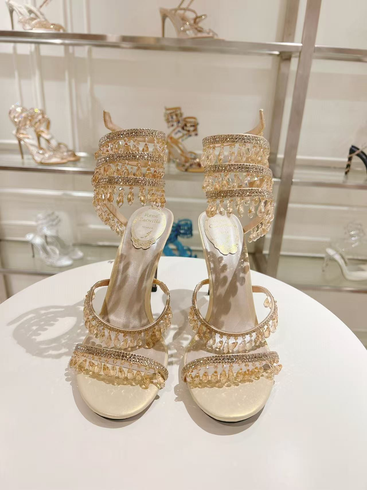 UA RENÉ CAOVILLA CHANDELIER SANDAL 95mm