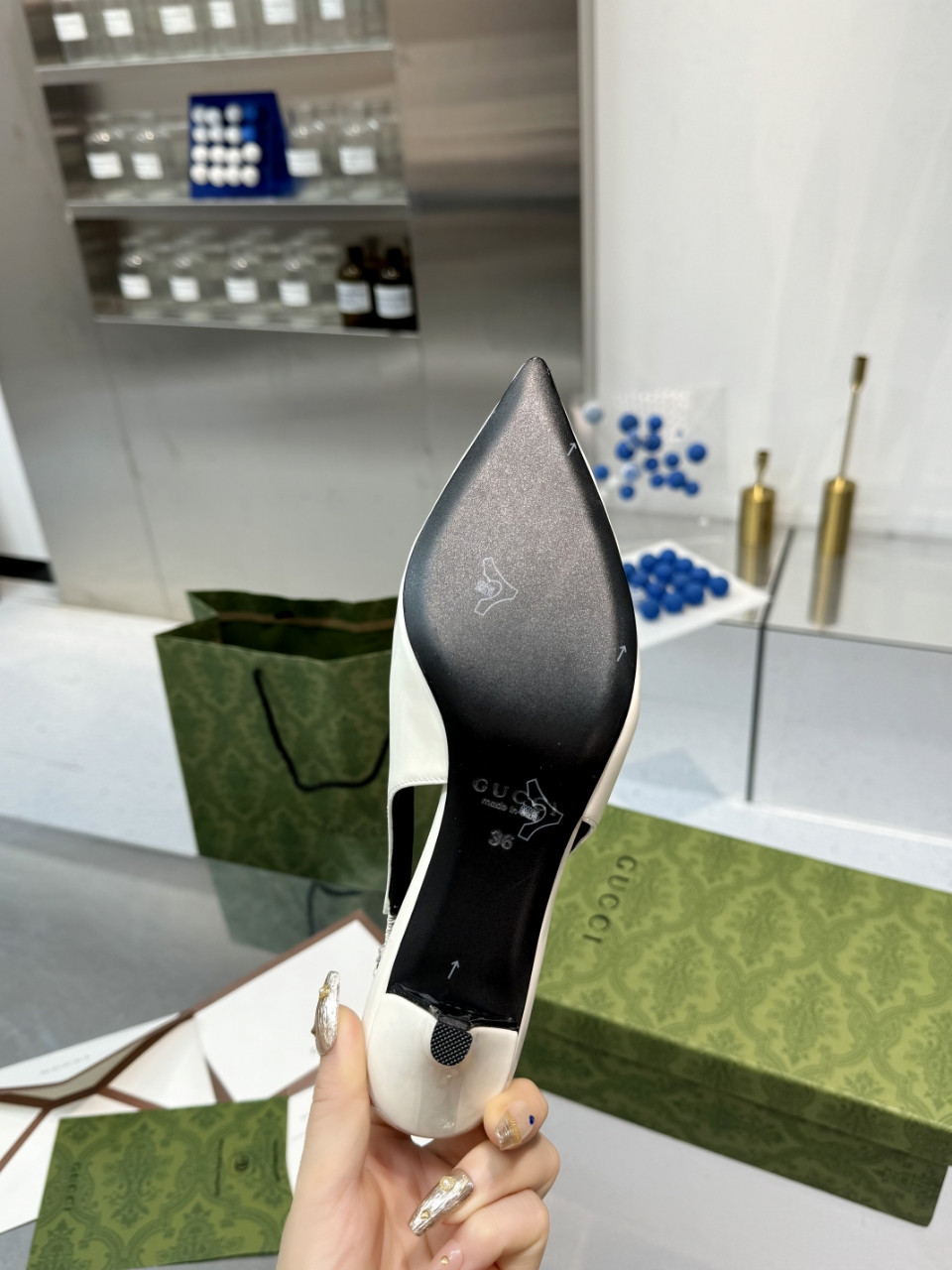 G*u*i signoria slingback pump mid-heel shoes