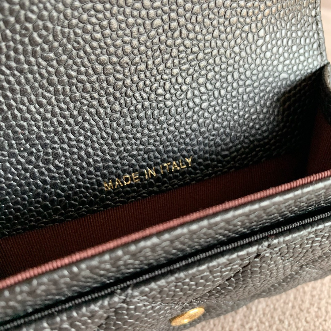 Ch*el cf classic flap coin purse card holder