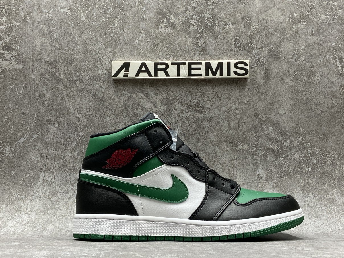 Air Jordan 1 Mid Green Toe