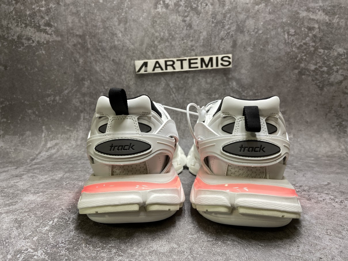 Balenciga Track White Black With Led Light