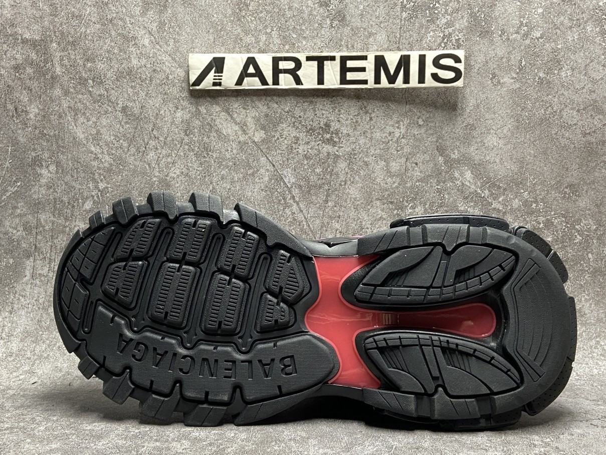 Balenciga Track Black and Neon Pink