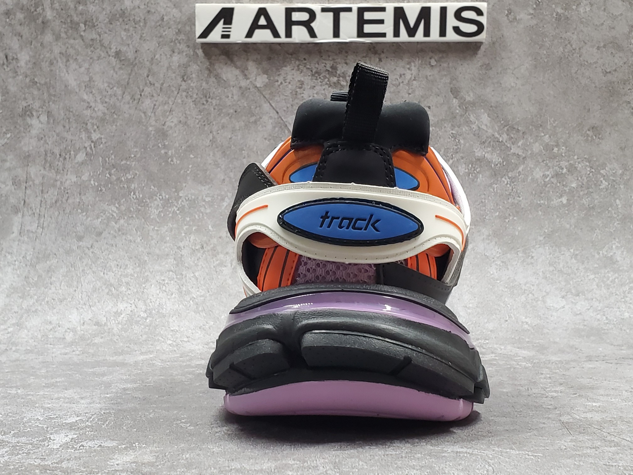 Balenciga Track Trainers Black Orange