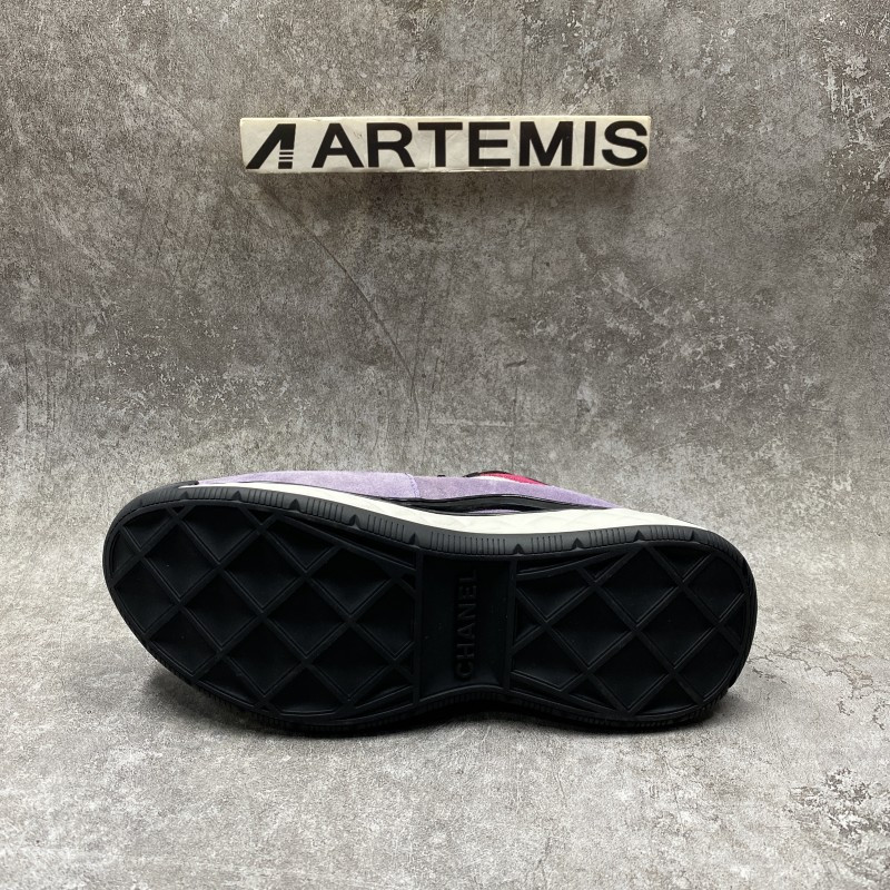 Channel Trainer Sneaker In Purple