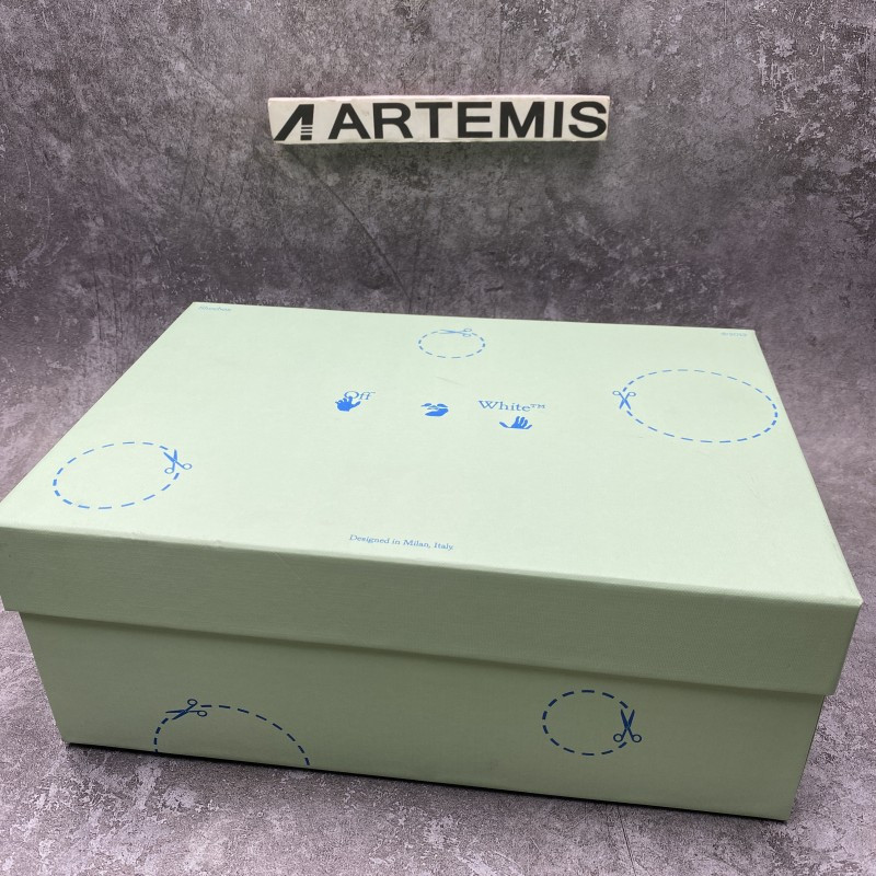 OFF-WHITE OOO Low Out Of Office Calf Leather White Light Blue