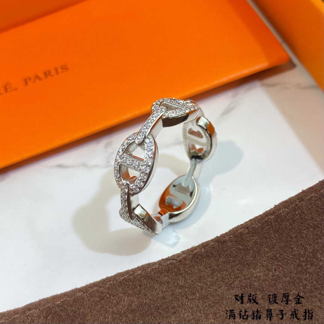 hermès fully Di*m*nd-encrusted collier de chien ring