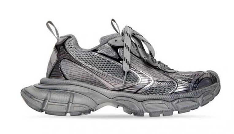 Balenciga 3XL Low-Top Mesh Sneakers Grey Black