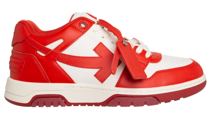 OFF-WHITE Out Of Office OOO Low Tops Red