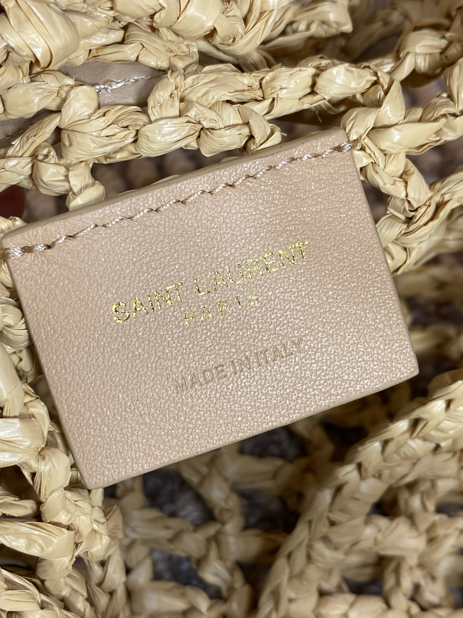 Y*L oxalis bag in raffia macramÉ  color natural 14.6x15.7x1.2inches