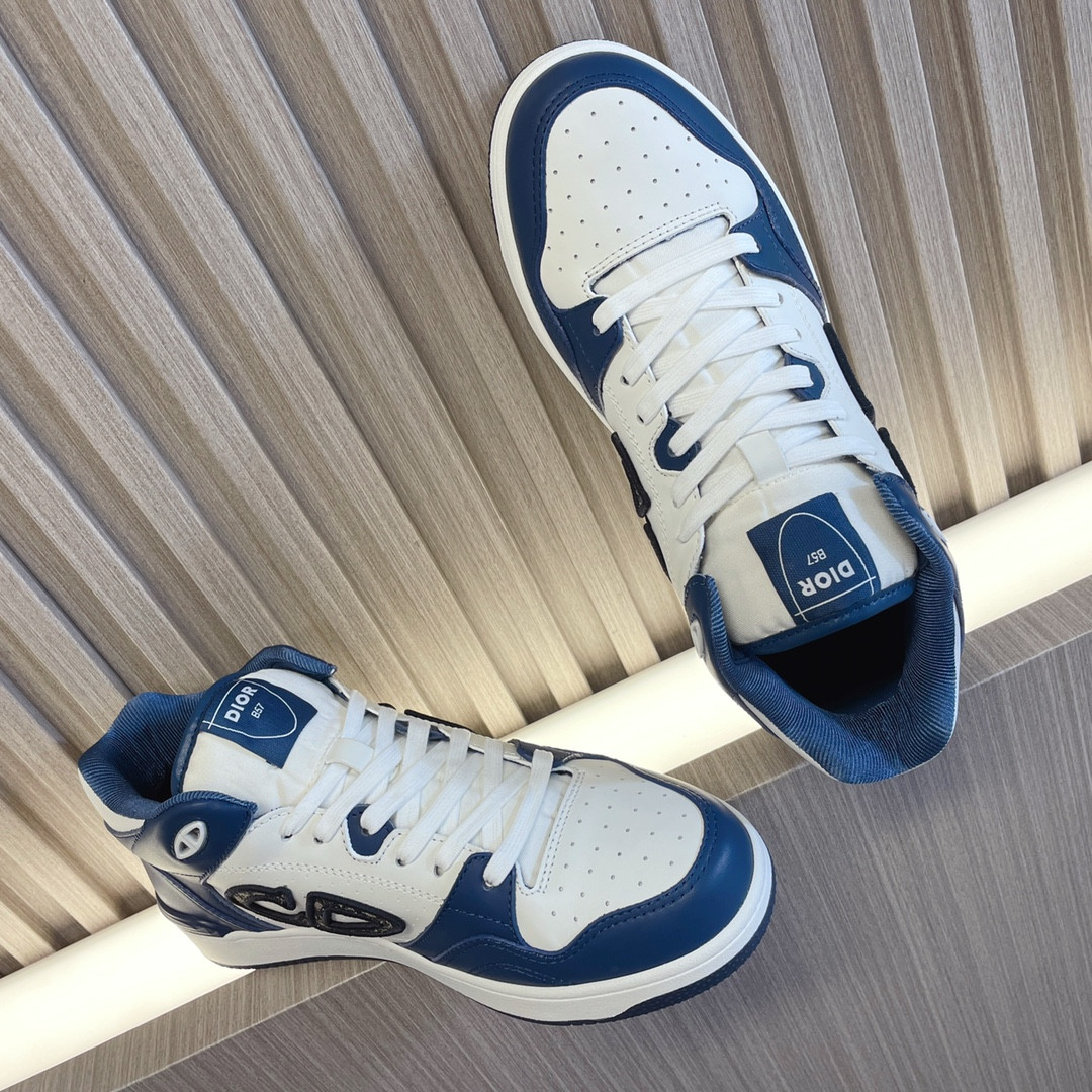 ua D*or b57 mid-top sneaker navy blue and white