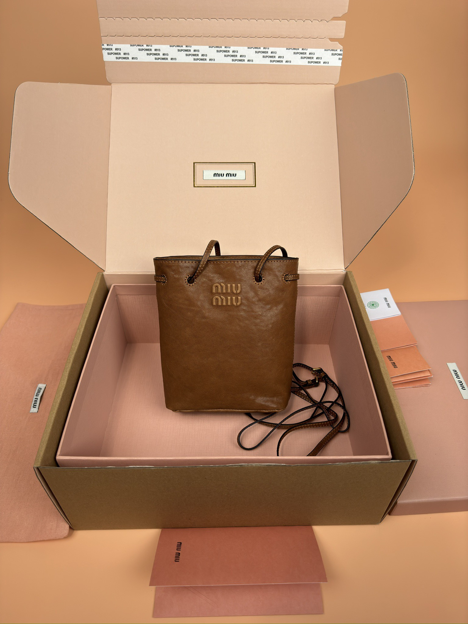 Miu Miu Nappa leather mini bag 17x14x6cm