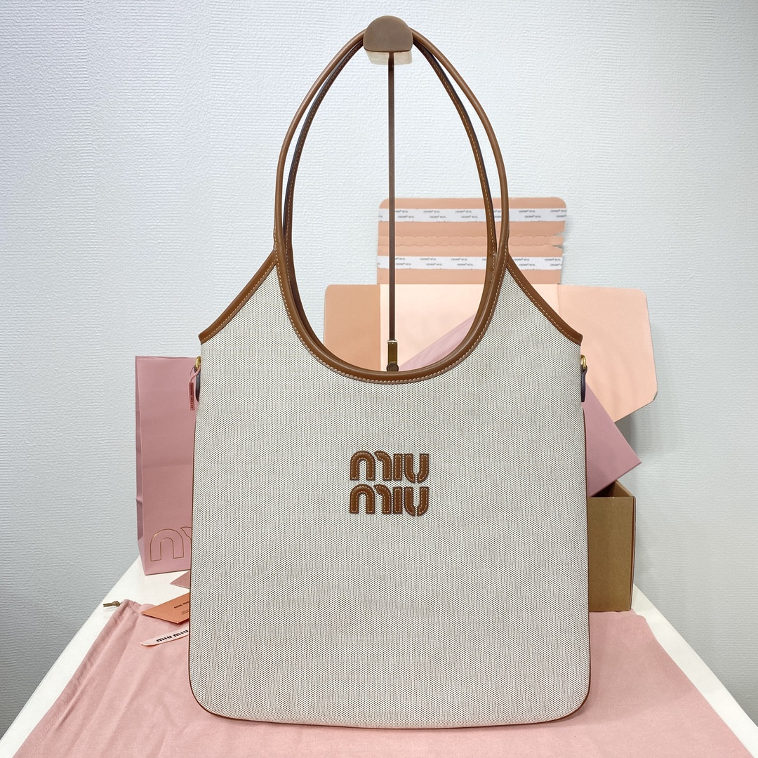 Miu Miu IVY canvas bag 40x35cm
