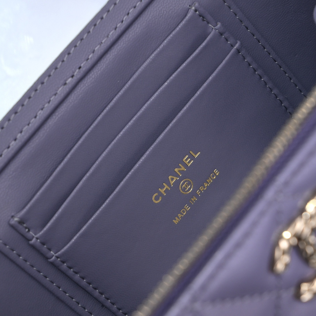 Ch*el clutch with chain 10x16x8cm