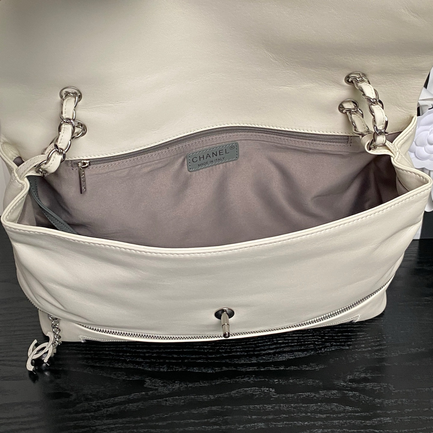 Ch*el vintage graffiti tote airport bag 36x24x12cm