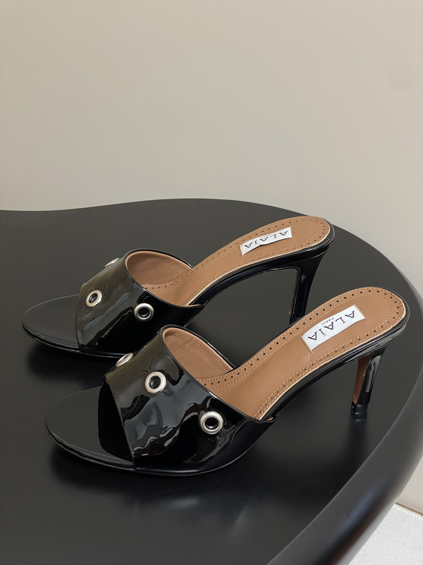 UA Alaia Ring Eyelets slippers 7cm Heel(Customized Size 7-10 days production time)