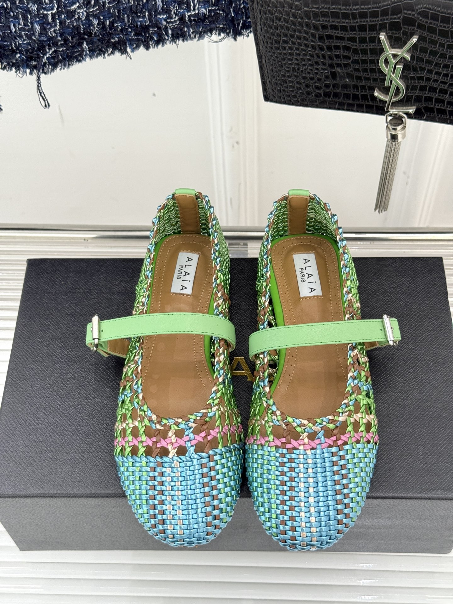 UA Alaïa Hollow Woven Mary Jane Flats(Customized Size 7-10 days production time)
